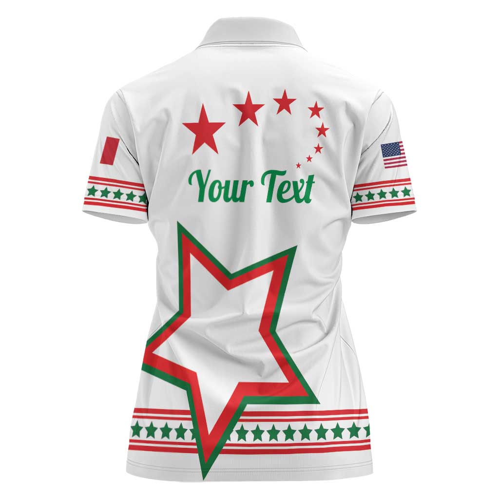 Personalized Italian-American Heritage Month Women Polo Shirt Starlight Simple Style - Wonder Print Shop