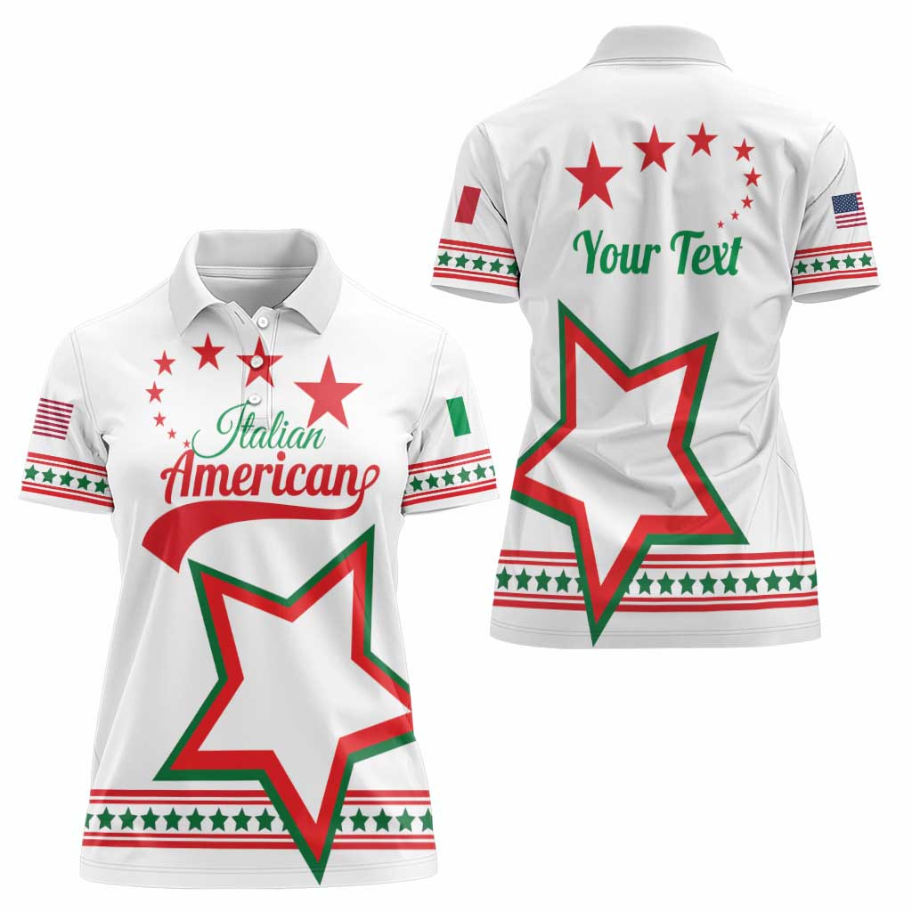 Personalized Italian-American Heritage Month Women Polo Shirt Starlight Simple Style - Wonder Print Shop