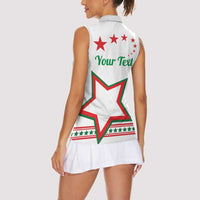Personalized Italian-American Heritage Month Women Sleeveless Polo Shirt Starlight Simple Style - Wonder Print Shop