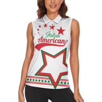 Personalized Italian-American Heritage Month Women Sleeveless Polo Shirt Starlight Simple Style - Wonder Print Shop