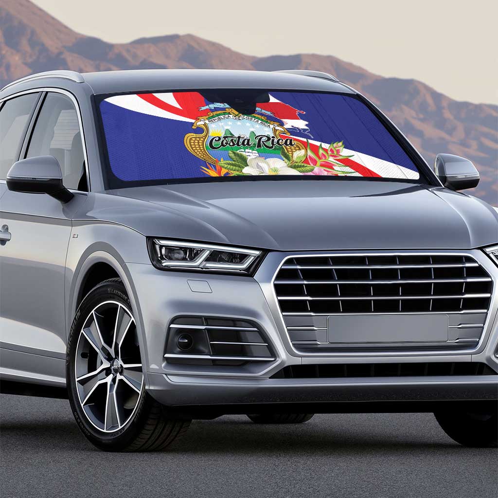 Costa Rica Pura Vida Tropical Auto Sun Shade - Wonder Print Shop