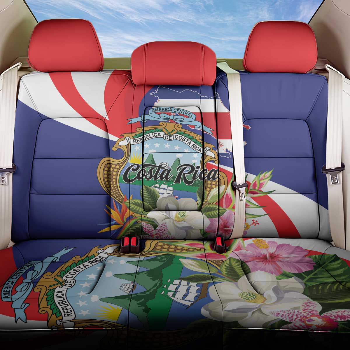 Costa Rica Pura Vida Tropical Back Car Seat Cover - Wonder Print Shop