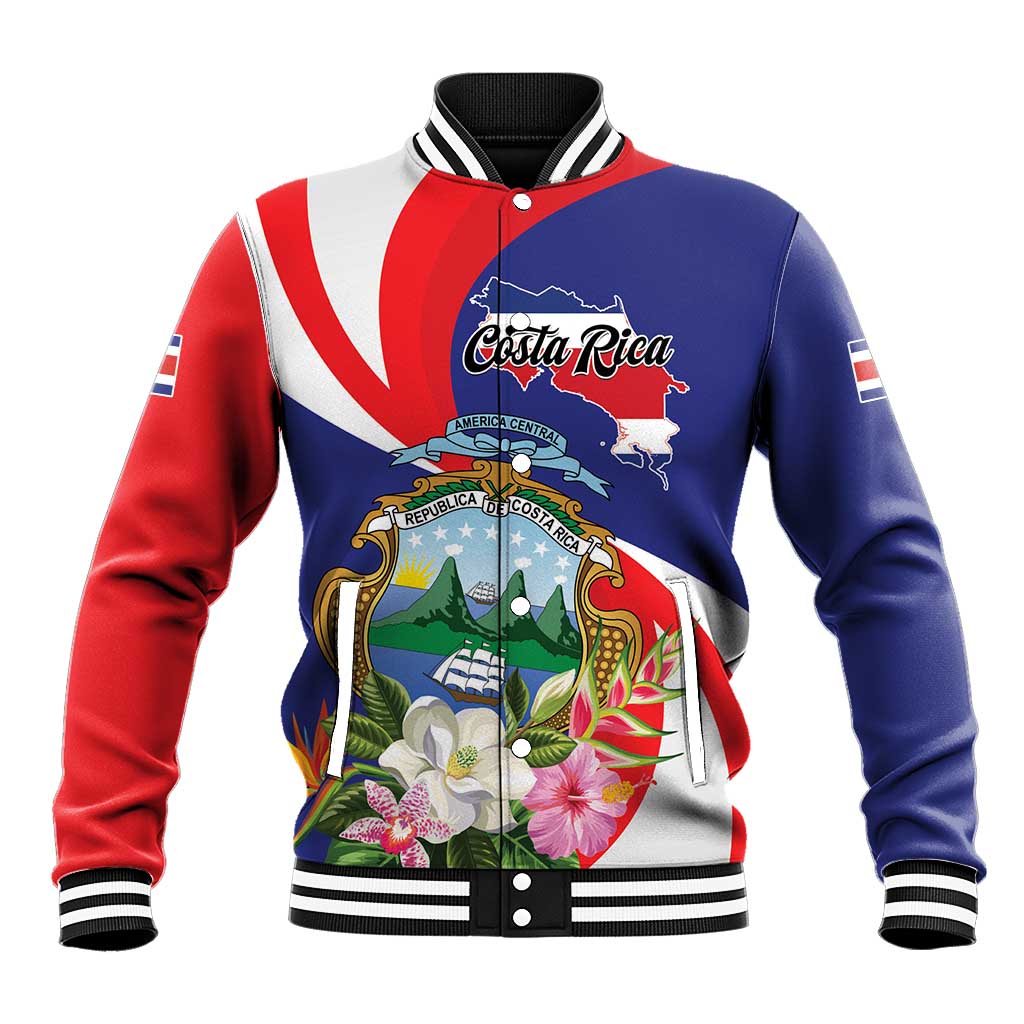 Personalized Costa Rica Pura Vida Tropical Baseball Jacket - Wonder Print Shop