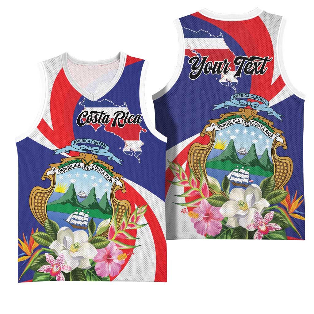 Personalized Costa Rica Pura Vida Tropical Basketball Jersey - Wonder Print Shop