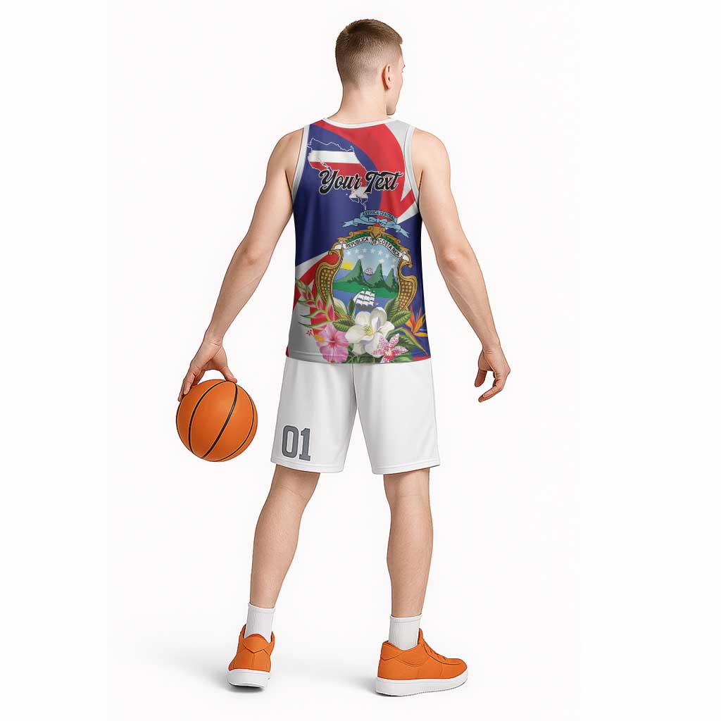 Personalized Costa Rica Pura Vida Tropical Basketball Jersey - Wonder Print Shop