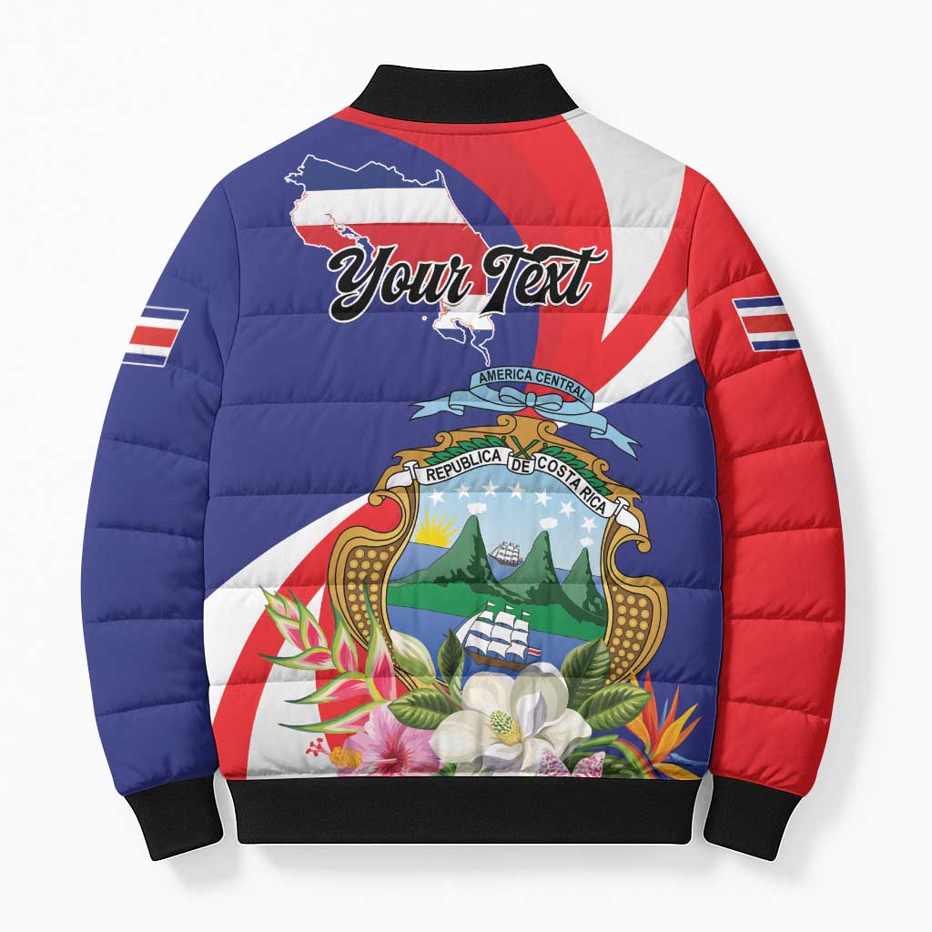 Personalized Costa Rica Pura Vida Tropical Bomber Puffer Jacket - Wonder Print Shop