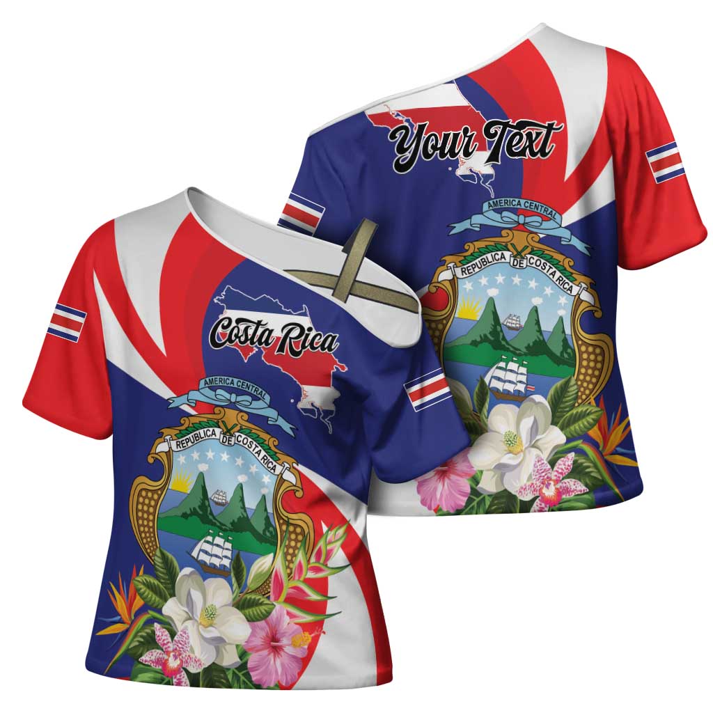 Personalized Costa Rica Pura Vida Tropical Cross Shoulder Shirt - Wonder Print Shop