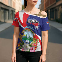 Personalized Costa Rica Pura Vida Tropical Cross Shoulder Shirt - Wonder Print Shop