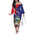 Personalized Costa Rica Pura Vida Tropical Family Matching Off The Shoulder Long Sleeve Dress and Hawaiian Shirt - Wonder Print Shop