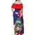 Personalized Costa Rica Pura Vida Tropical Family Matching Off Shoulder Maxi Dress and Hawaiian Shirt - Wonder Print Shop