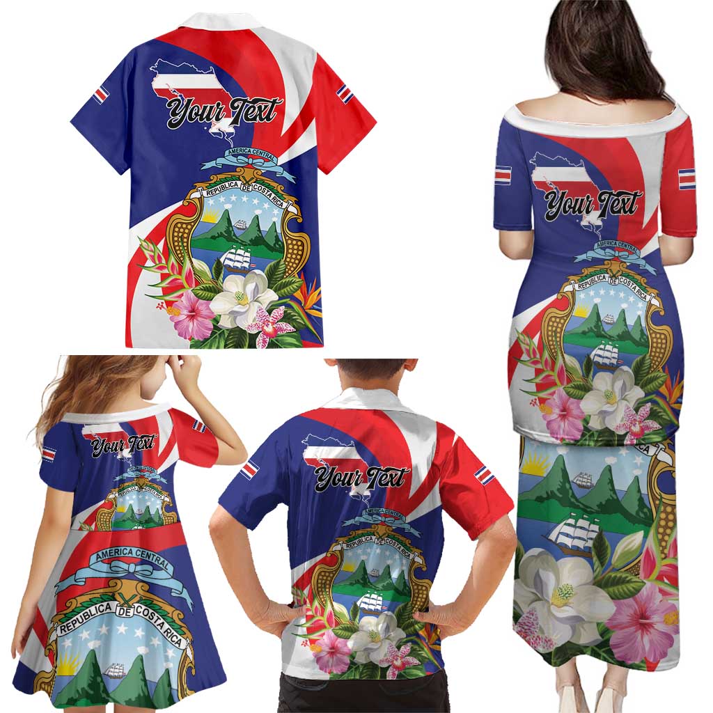 Personalized Costa Rica Pura Vida Tropical Family Matching Puletasi and Hawaiian Shirt - Wonder Print Shop
