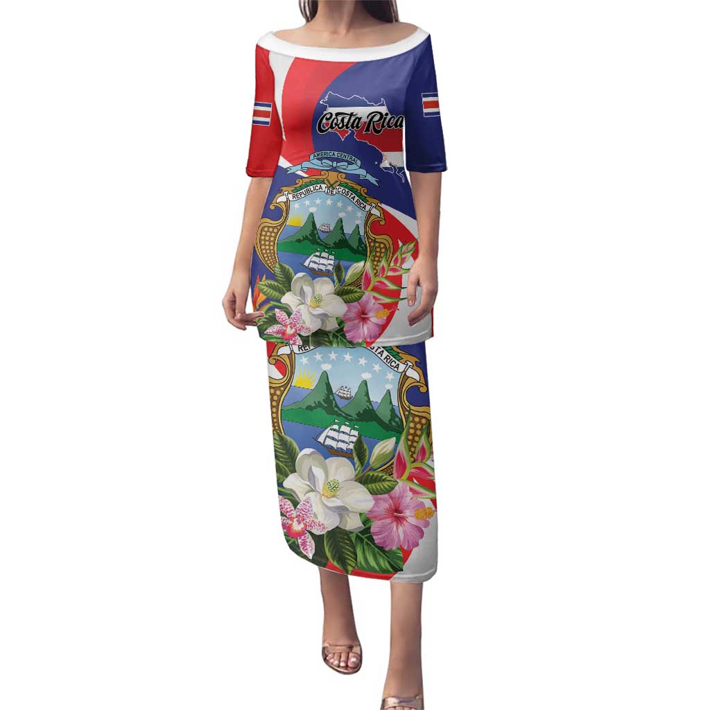 Personalized Costa Rica Pura Vida Tropical Family Matching Puletasi and Hawaiian Shirt - Wonder Print Shop