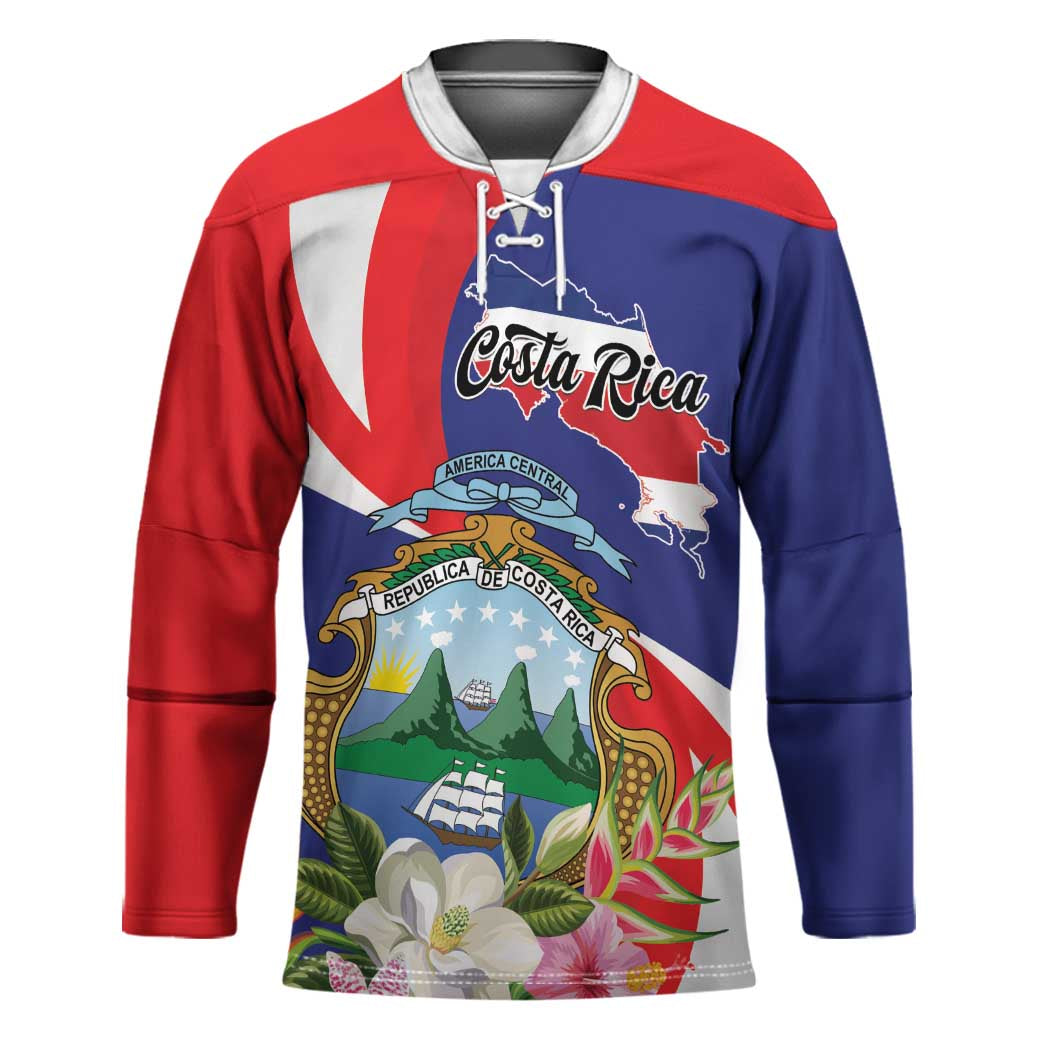 Personalized Costa Rica Pura Vida Tropical Hockey Jersey - Wonder Print Shop