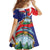 Personalized Costa Rica Pura Vida Tropical Kid Short Sleeve Dress - Wonder Print Shop