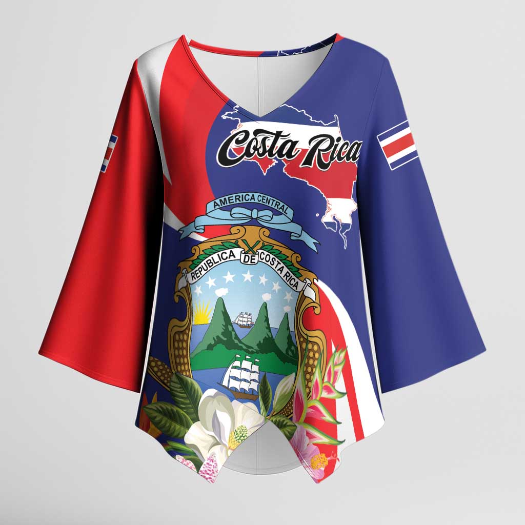 Personalized Costa Rica Pura Vida Tropical Kimono Sleeve Blouse - Wonder Print Shop