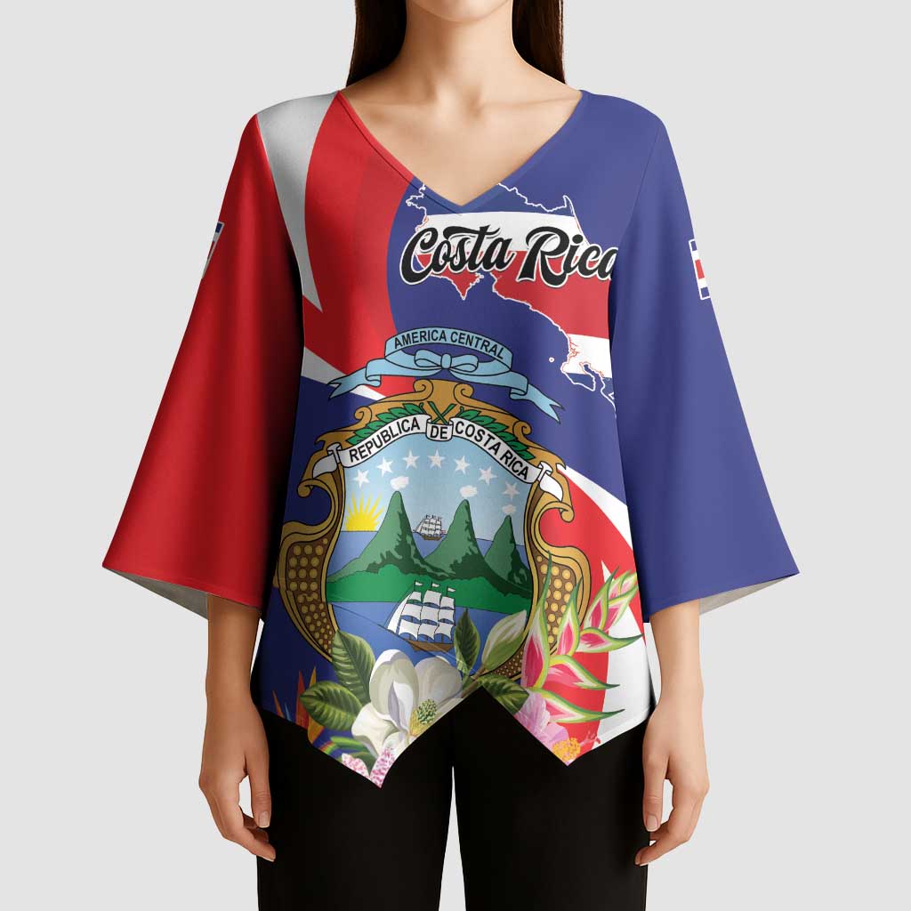 Personalized Costa Rica Pura Vida Tropical Kimono Sleeve Blouse - Wonder Print Shop
