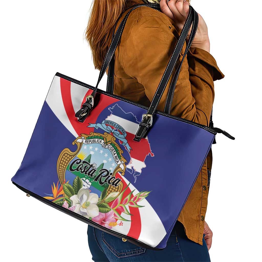 Costa Rica Pura Vida Tropical Leather Tote Bag - Wonder Print Shop