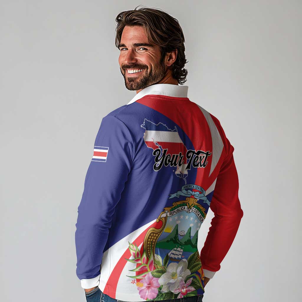 Personalized Costa Rica Pura Vida Tropical Long Sleeve Polo Shirt - Wonder Print Shop