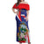 Personalized Costa Rica Pura Vida Tropical Off Shoulder Maxi Dress - Wonder Print Shop