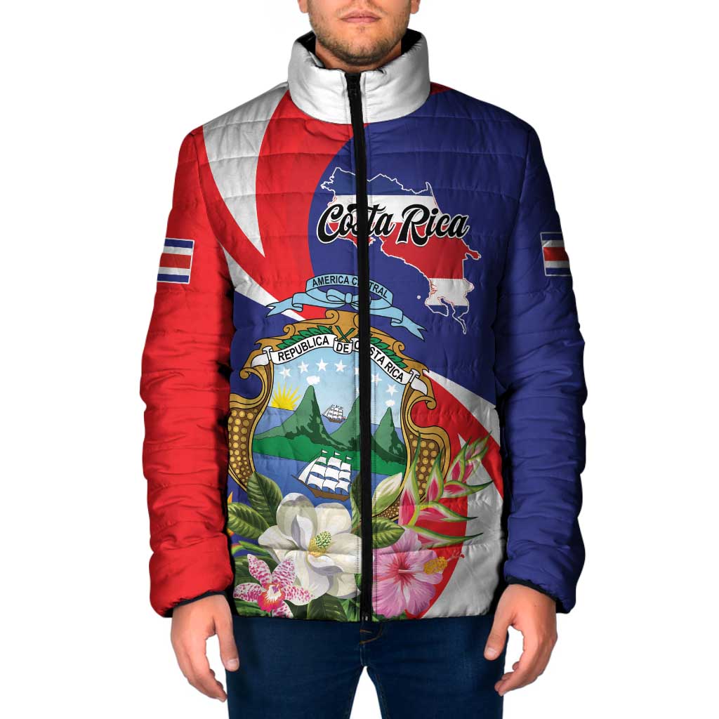 Personalized Costa Rica Pura Vida Tropical Padded Jacket - Wonder Print Shop