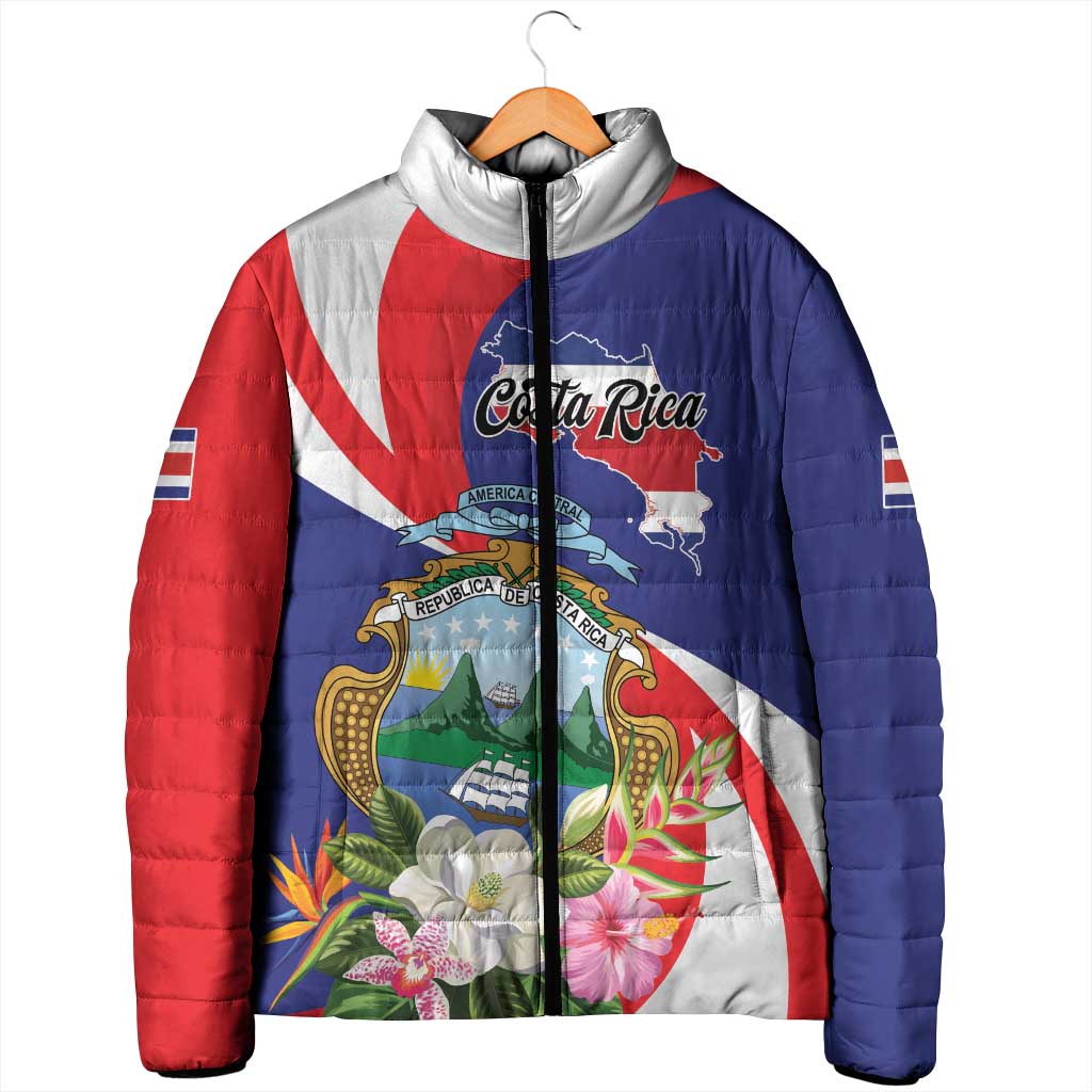Personalized Costa Rica Pura Vida Tropical Padded Jacket - Wonder Print Shop