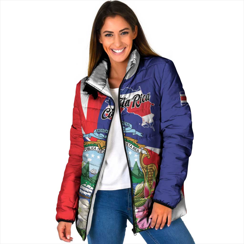 Personalized Costa Rica Pura Vida Tropical Padded Jacket - Wonder Print Shop