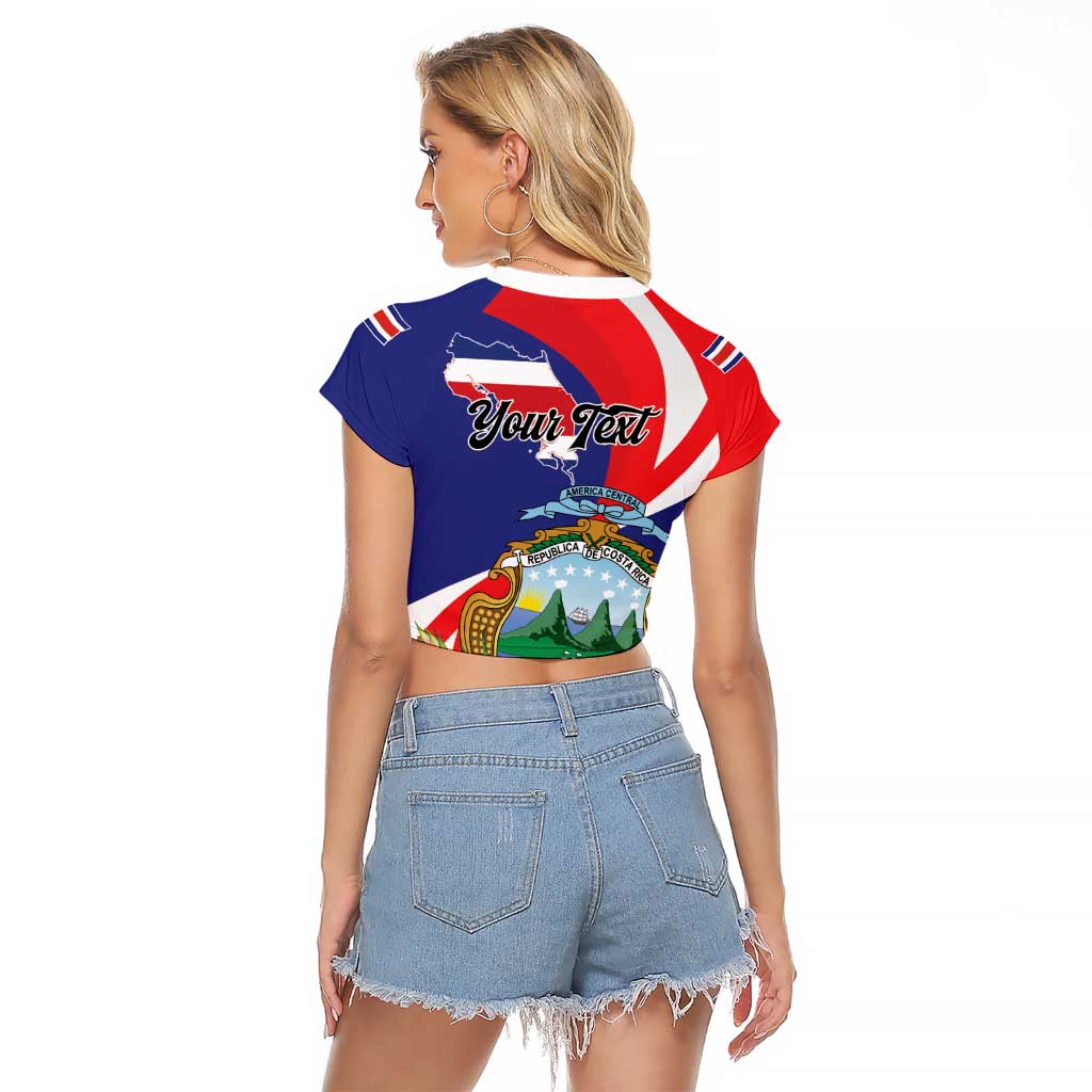 Personalized Costa Rica Pura Vida Tropical Raglan Cropped T Shirt - Wonder Print Shop