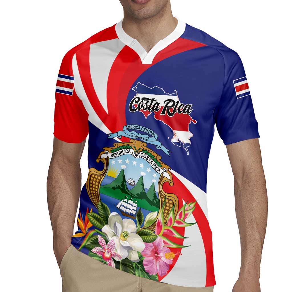 Personalized Costa Rica Pura Vida Tropical Rugby Jersey - Wonder Print Shop