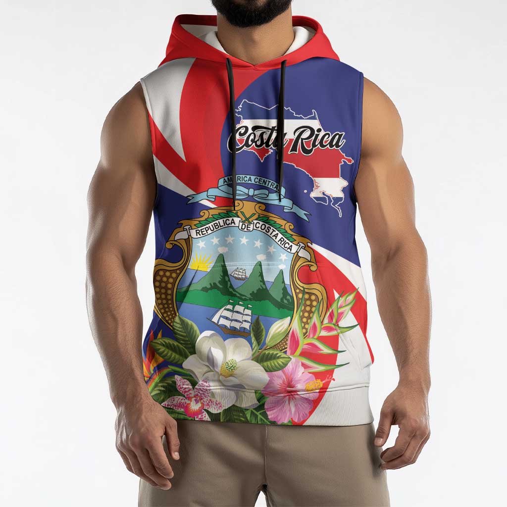 Personalized Costa Rica Pura Vida Tropical Sleeveless Hoodie - Wonder Print Shop