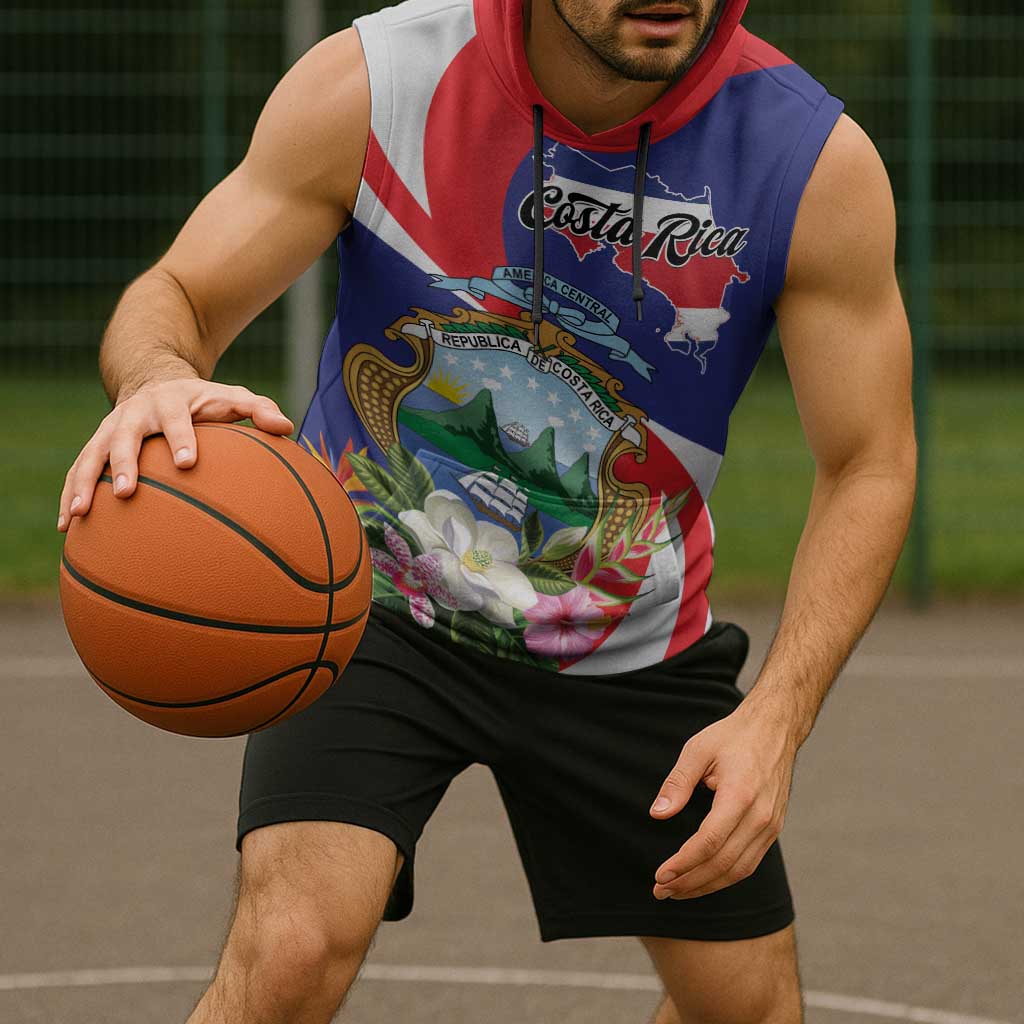 Personalized Costa Rica Pura Vida Tropical Sleeveless Hoodie - Wonder Print Shop