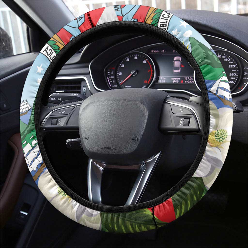 Costa Rica Pura Vida Tropical Steering Wheel Cover - Wonder Print Shop