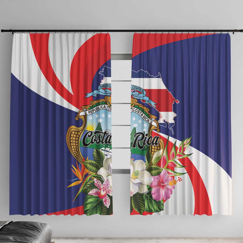 Costa Rica Pura Vida Tropical Window Curtain - Wonder Print Shop