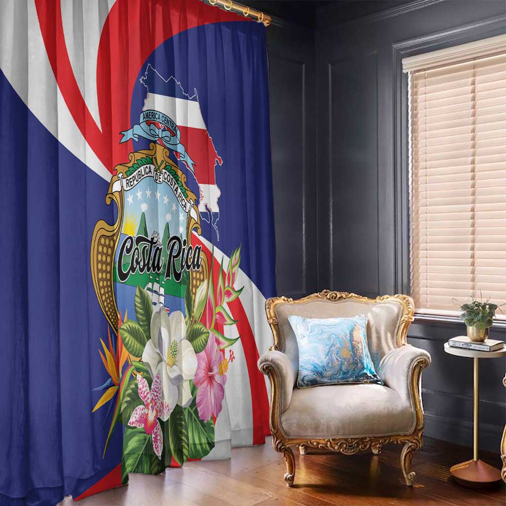 Costa Rica Pura Vida Tropical Window Curtain - Wonder Print Shop