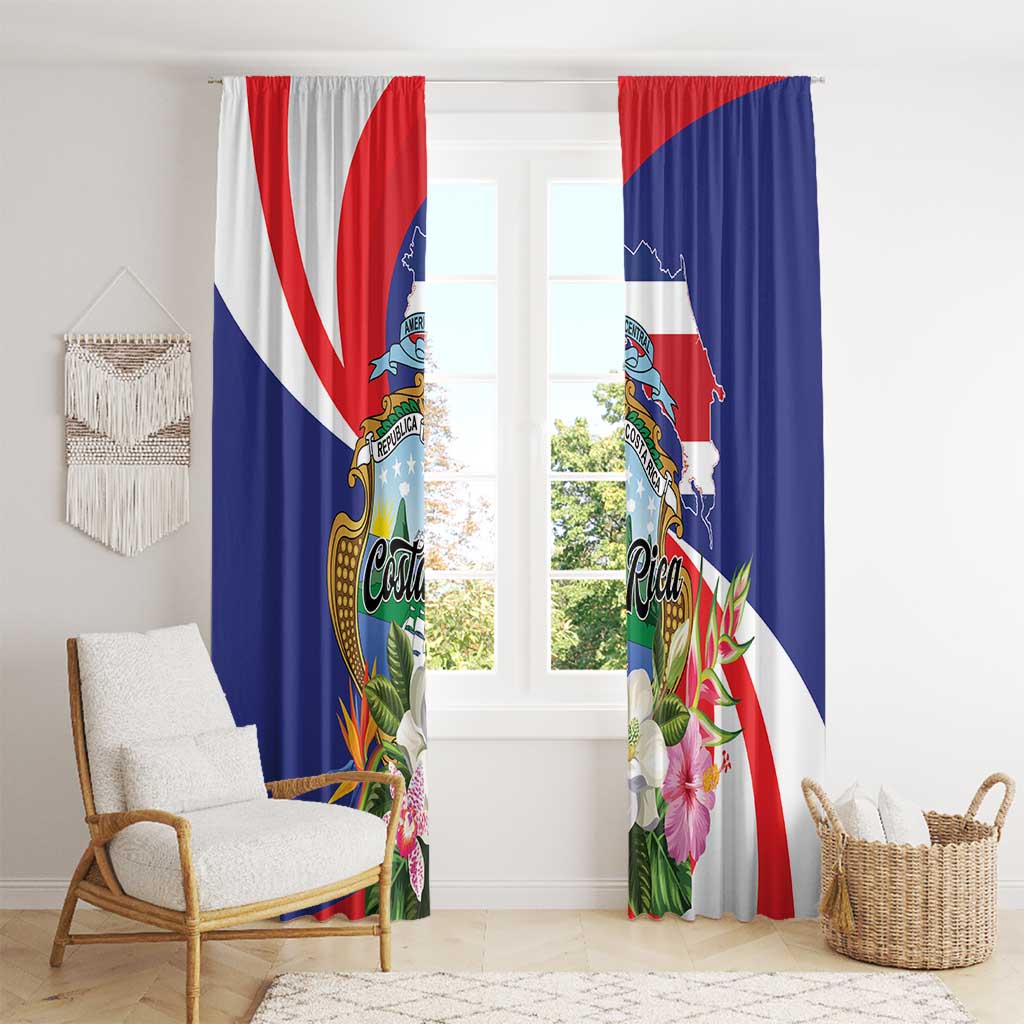 Costa Rica Pura Vida Tropical Window Curtain - Wonder Print Shop