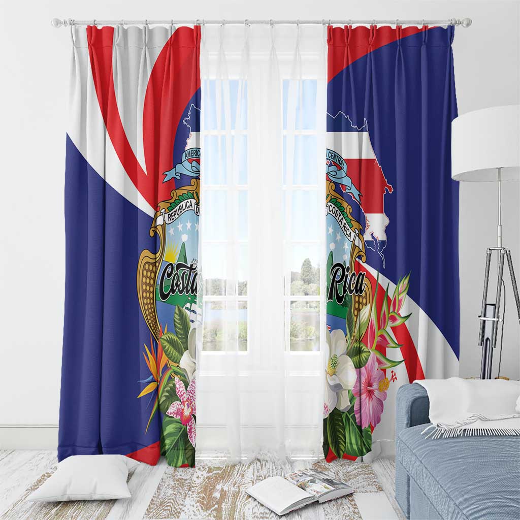 Costa Rica Pura Vida Tropical Window Curtain - Wonder Print Shop