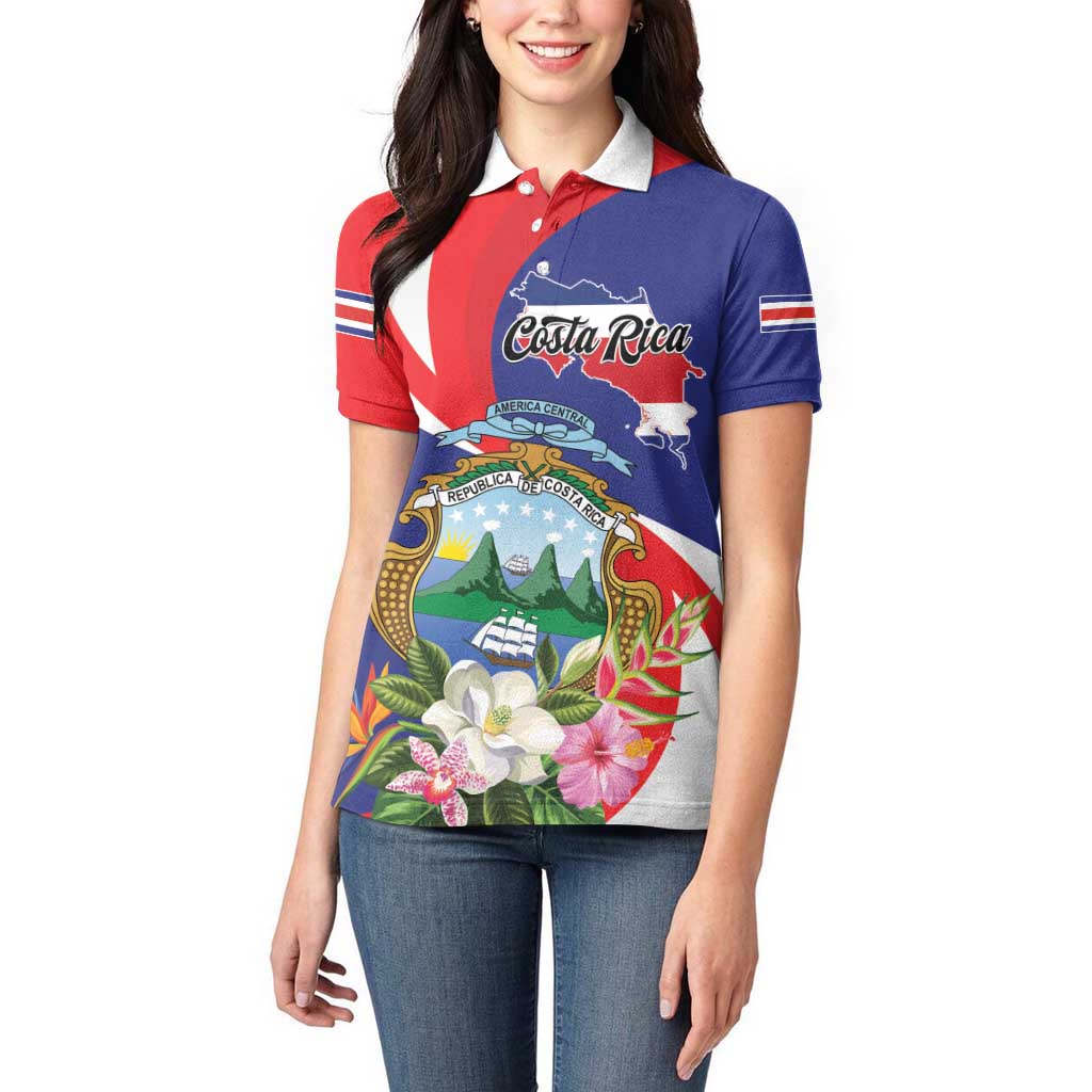 Personalized Costa Rica Pura Vida Tropical Women Polo Shirt - Wonder Print Shop