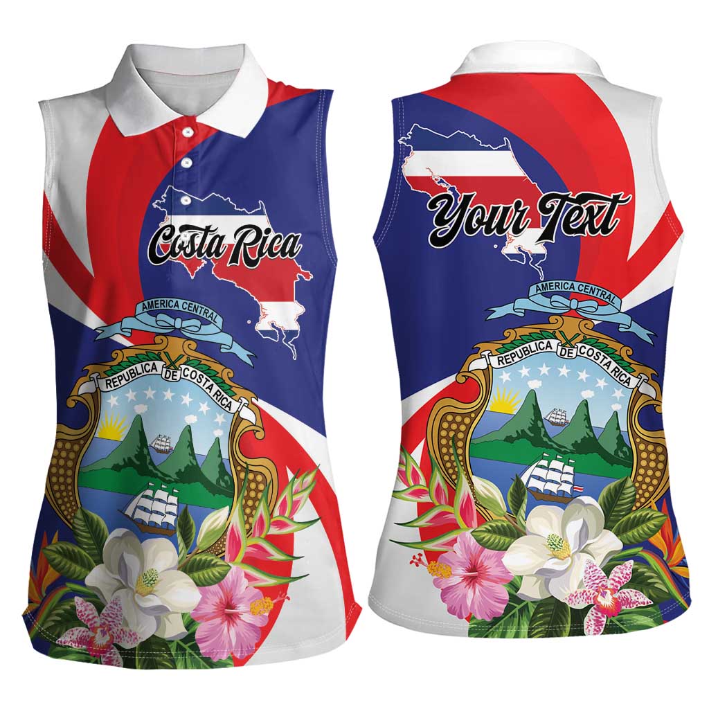 Personalized Costa Rica Pura Vida Tropical Women Sleeveless Polo Shirt - Wonder Print Shop