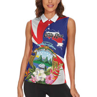 Personalized Costa Rica Pura Vida Tropical Women Sleeveless Polo Shirt - Wonder Print Shop
