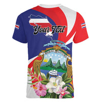 Personalized Costa Rica Pura Vida Tropical Women V-Neck T-Shirt - Wonder Print Shop