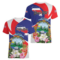 Personalized Costa Rica Pura Vida Tropical Women V-Neck T-Shirt - Wonder Print Shop