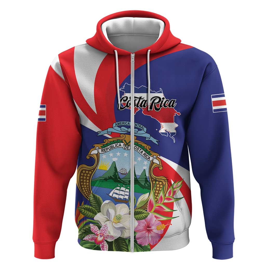 Personalized Costa Rica Pura Vida Tropical Zip Hoodie - Wonder Print Shop