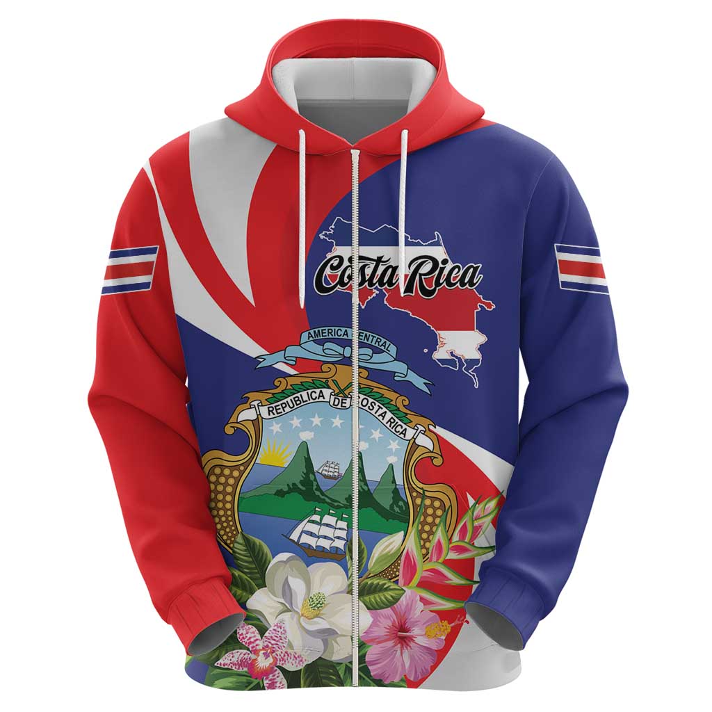 Personalized Costa Rica Pura Vida Tropical Zip Hoodie - Wonder Print Shop
