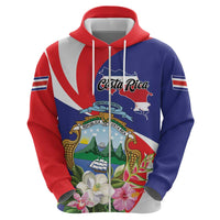 Personalized Costa Rica Pura Vida Tropical Zip Hoodie - Wonder Print Shop