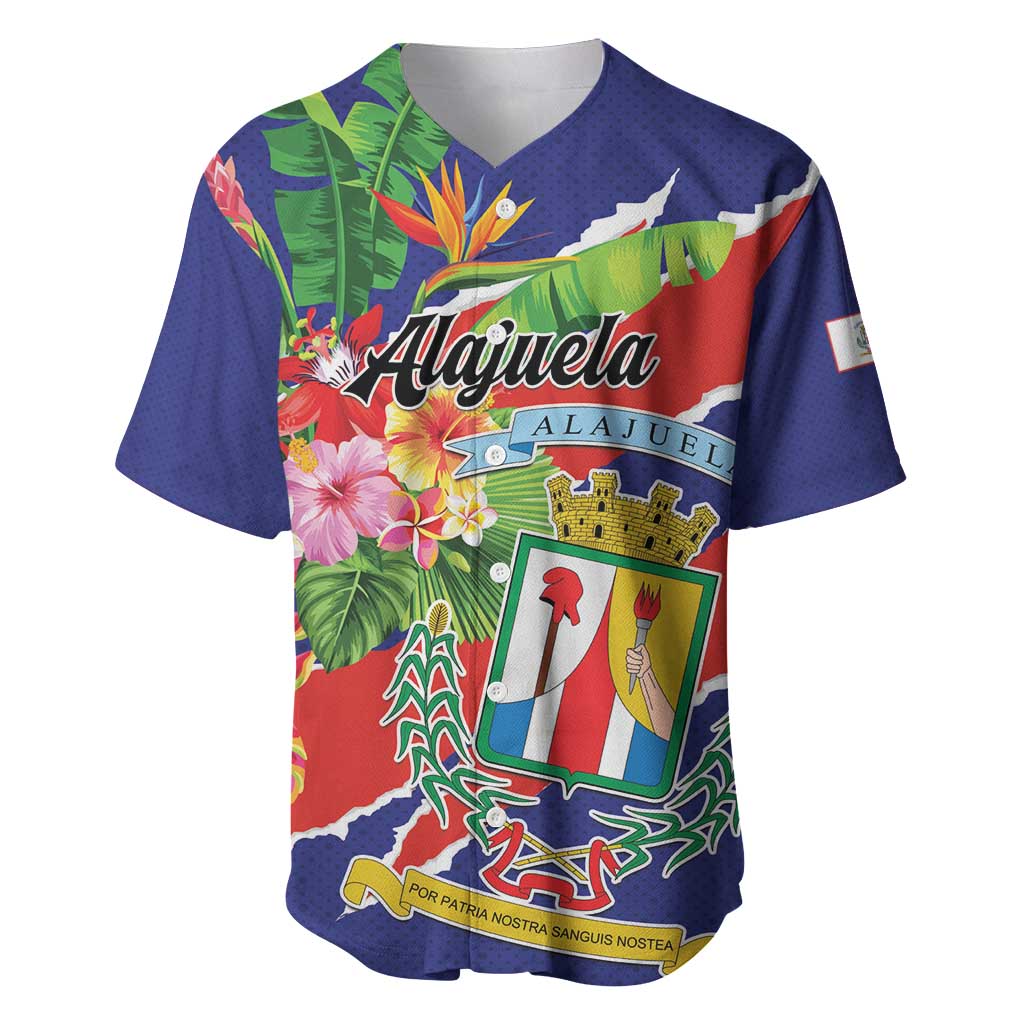 Personalized Costa Rica Alajuela Province Baseball Jersey - Wonder Print Shop