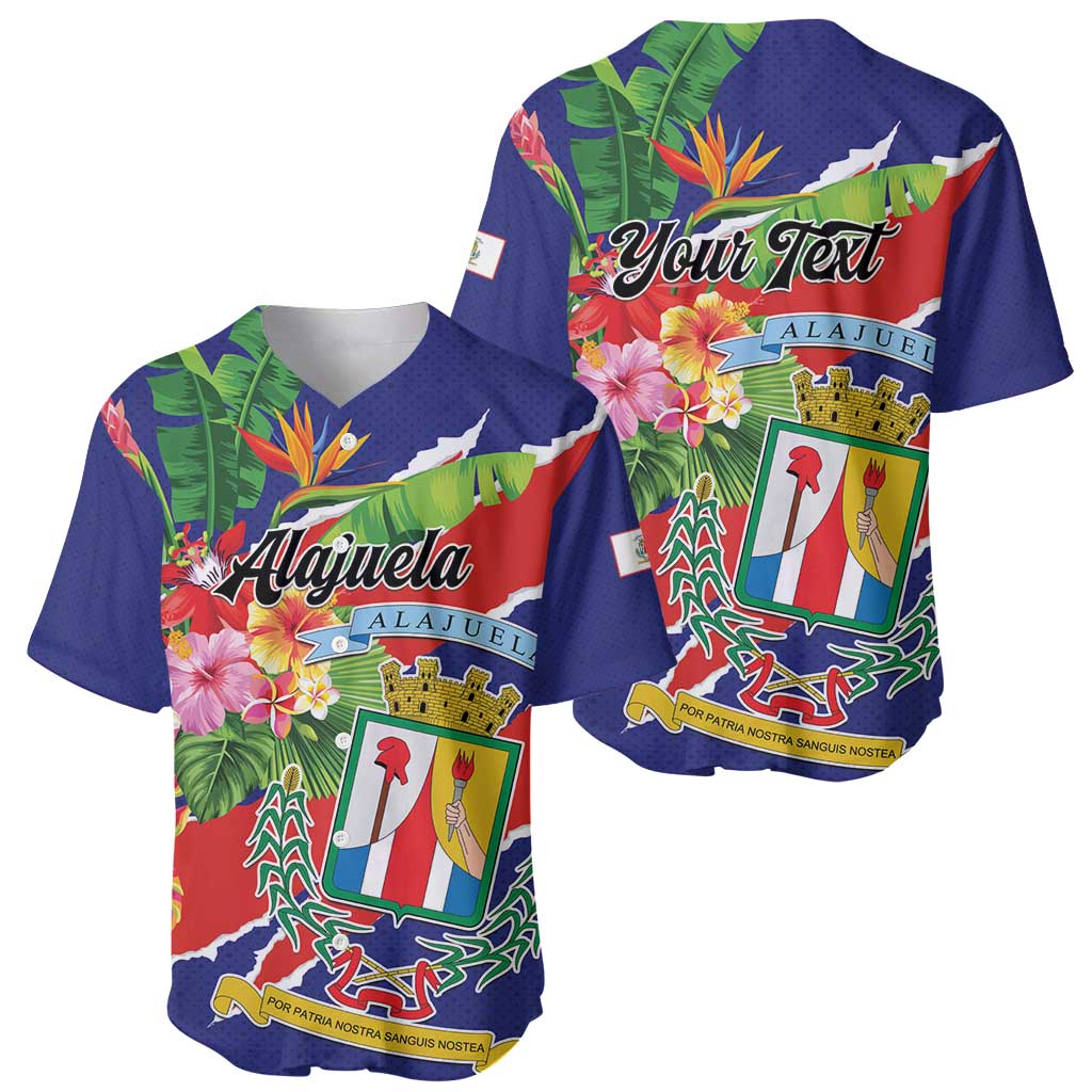 Personalized Costa Rica Alajuela Province Baseball Jersey - Wonder Print Shop