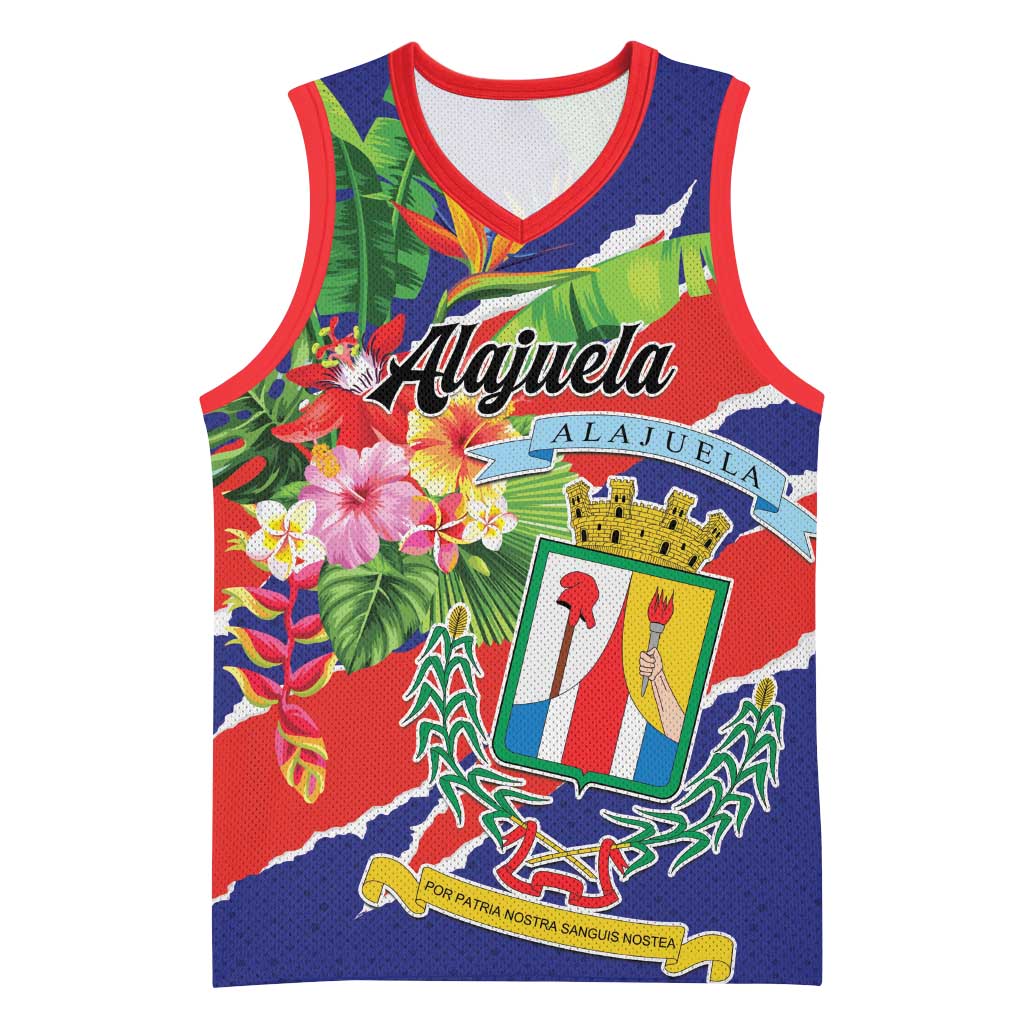 Personalized Costa Rica Alajuela Province Basketball Jersey - Wonder Print Shop