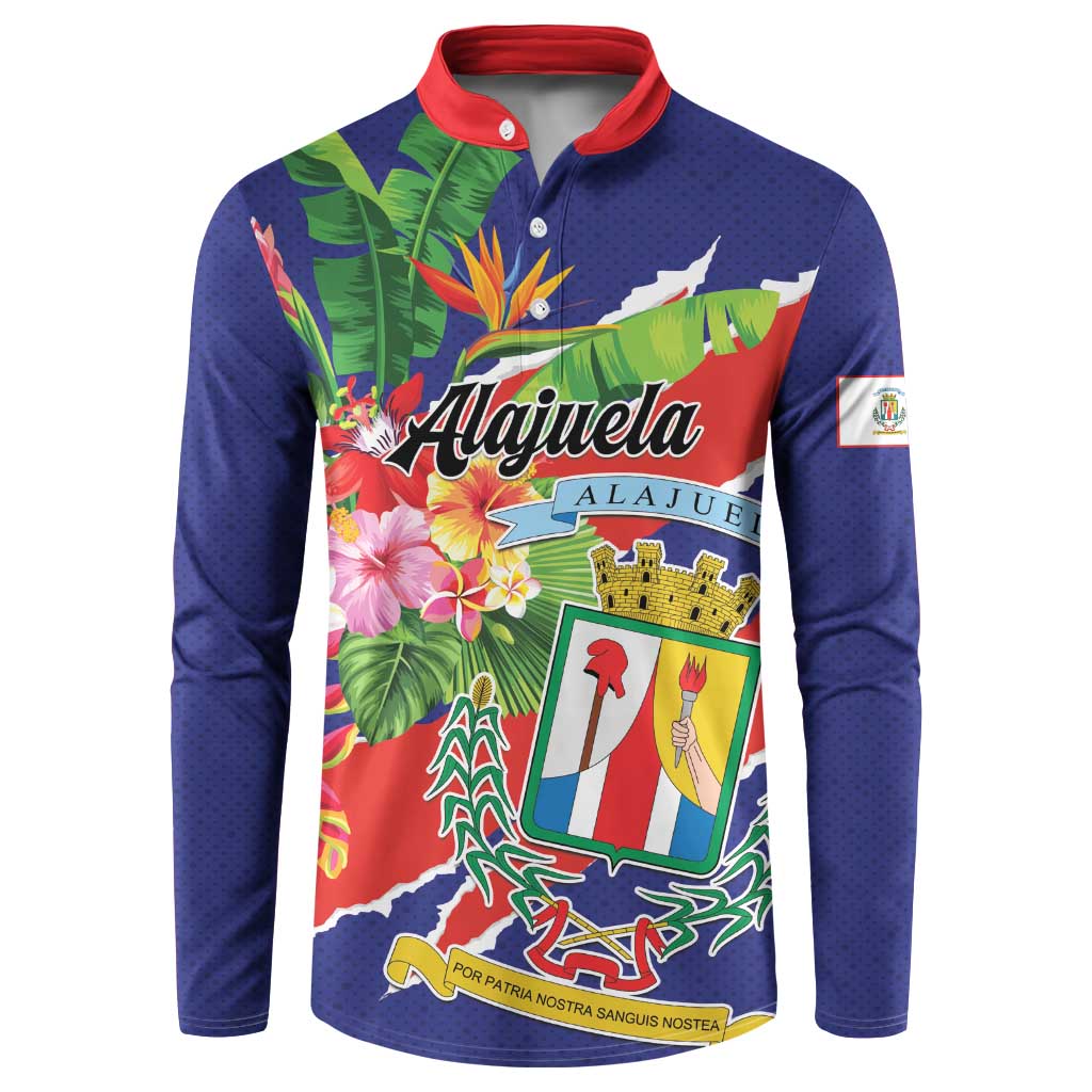 Personalized Costa Rica Alajuela Province Button Sweatshirt - Wonder Print Shop