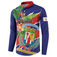Personalized Costa Rica Alajuela Province Button Sweatshirt - Wonder Print Shop