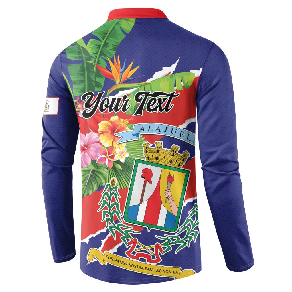 Personalized Costa Rica Alajuela Province Button Sweatshirt - Wonder Print Shop