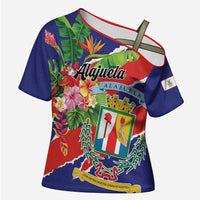 Personalized Costa Rica Alajuela Province Cross Shoulder Shirt - Wonder Print Shop